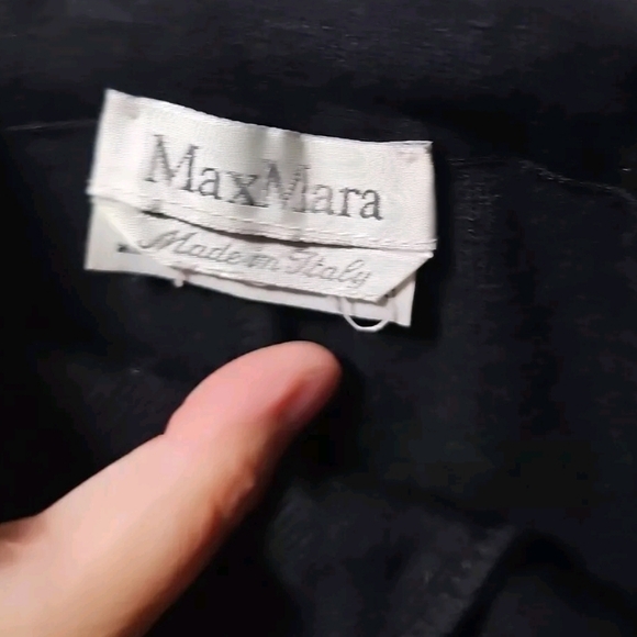 Max Mara Trousers Women Black Medium  100% Wool High Rise Made in Italy - Picture 3 of 13
